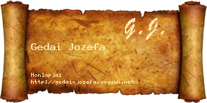 Gedai Jozefa névjegykártya